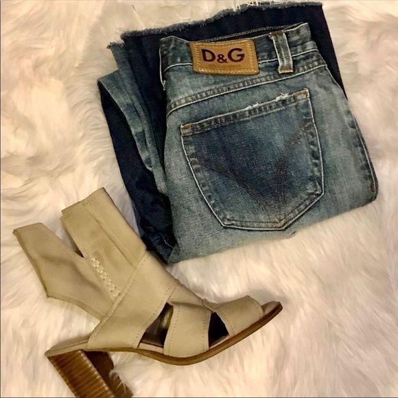 Dolce & Gabbana| 2-Tone Leg | Distressed | Luxury Denim Jeans - Picture 3 of 15